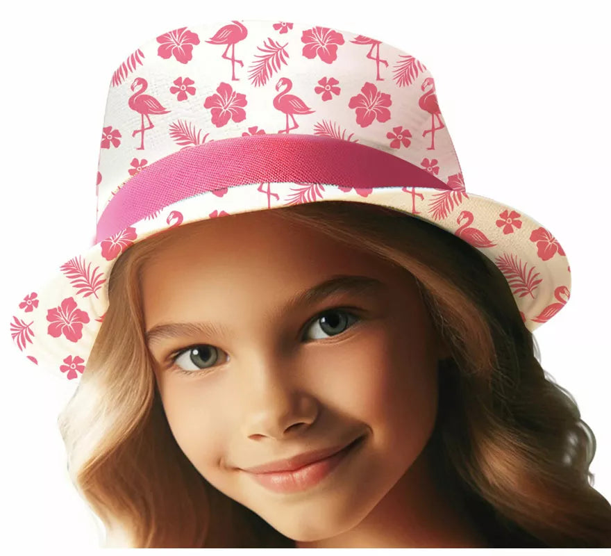 Translation missing: en.Gorro de Verano Flamencos rosa infantil