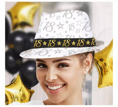 White Gangster Hat 18 Years Birthdays and Anniversaries