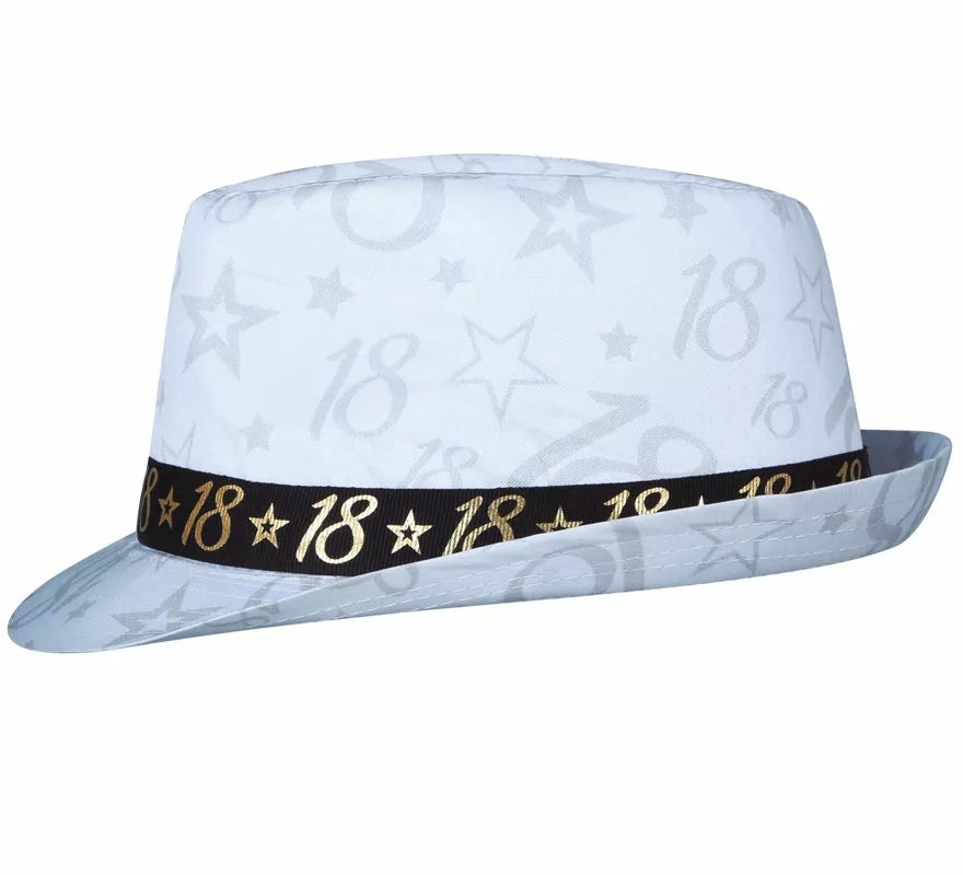 Gorro Gángster Blanco 18 Años Cumpleaños y Aniversarios