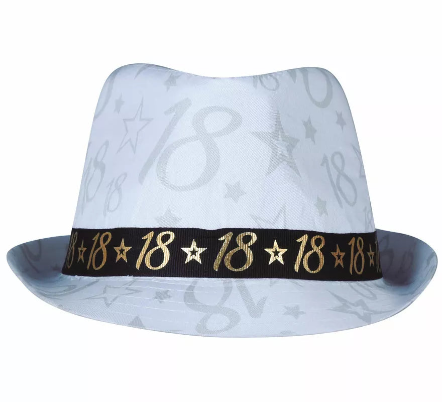 Gorro Gángster Blanco 18 Años Cumpleaños y Aniversarios