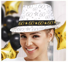 White Gangster Hat 60 Years Birthdays and Anniversaries