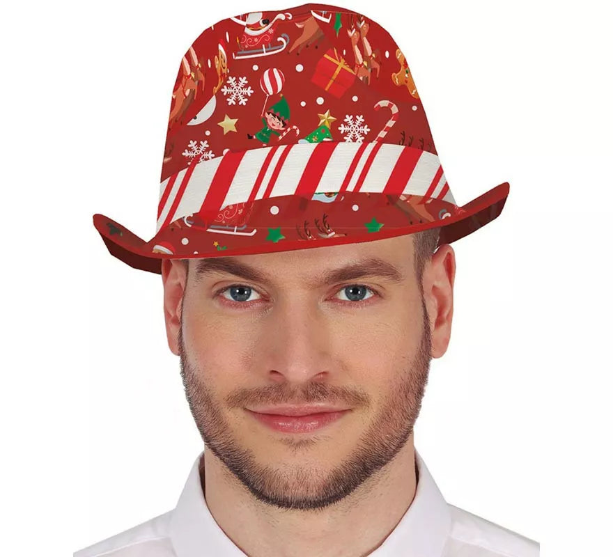 Gorro Gánster Navideño Bastón de caramelo