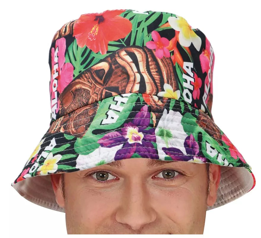 Gorro Hawaiano Aloha Floral adulto