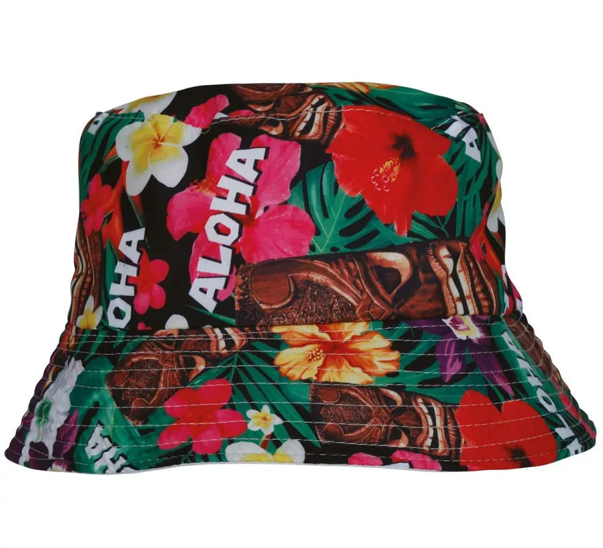 Gorro Hawaiano Aloha Floral adulto