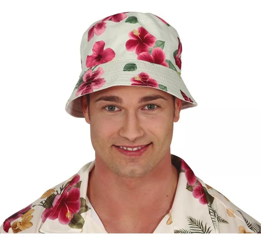 Gorro Hawaiano de Flores para adultos
