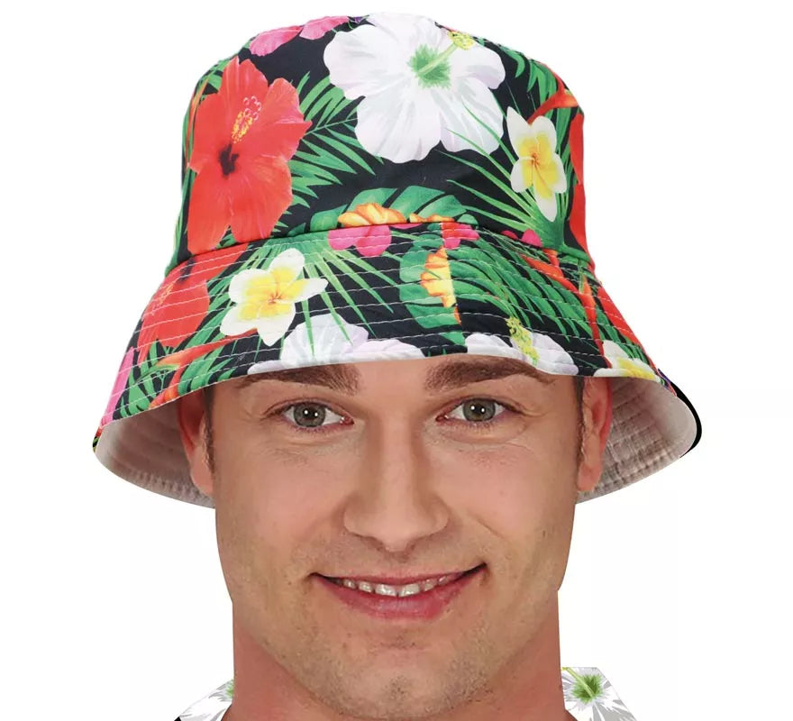 Gorro Hawaiano Flores Tropical adulto