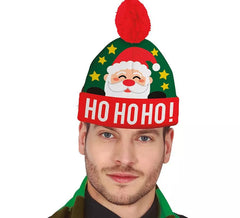 Santa Claus Ho Ho Ho Christmas Hat with wool effect