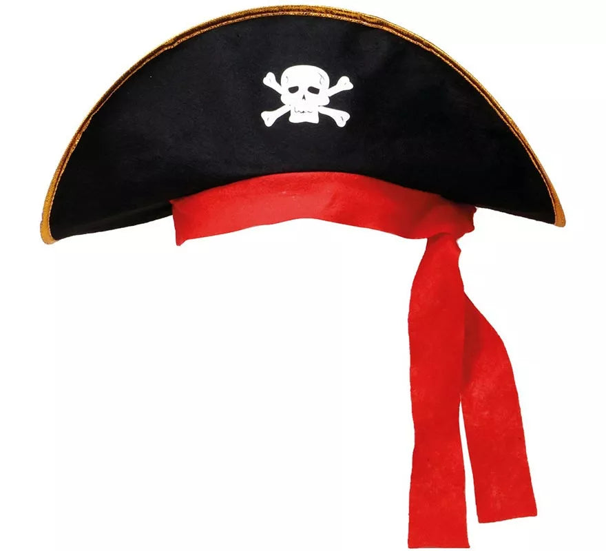 Translation missing: en.Gorro o Sombrero de Pirata negro con Calavera