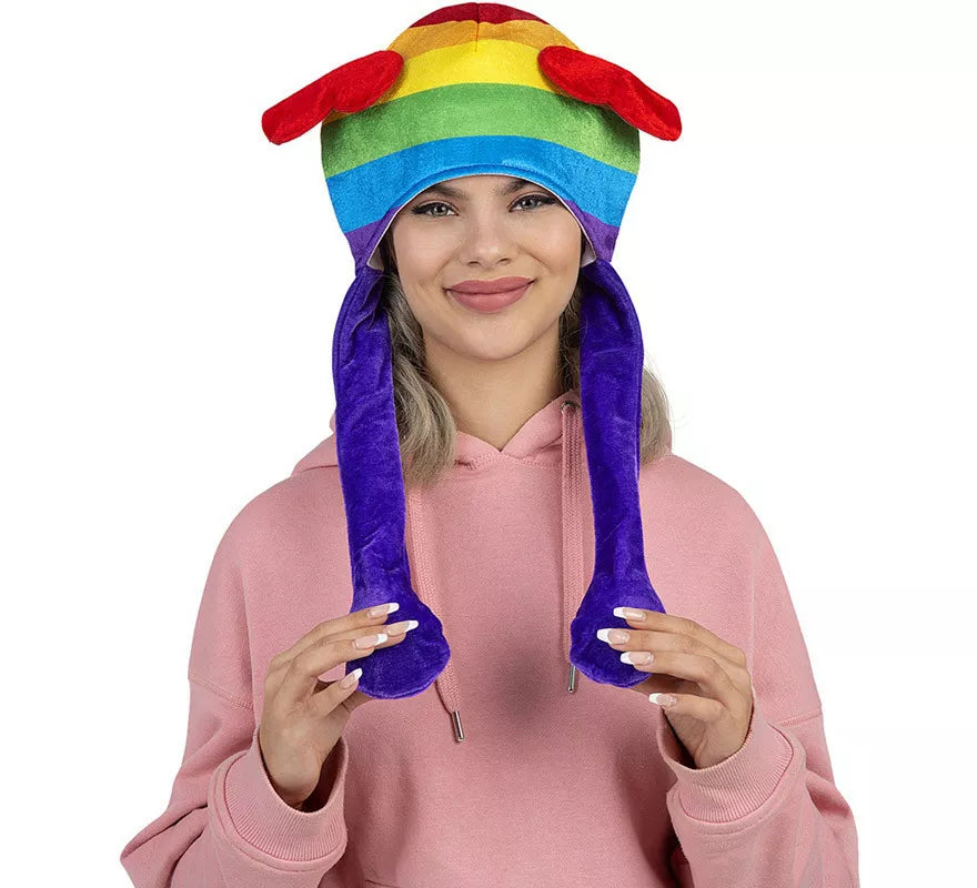 Gorro Orejas Arcoíris con movimiento