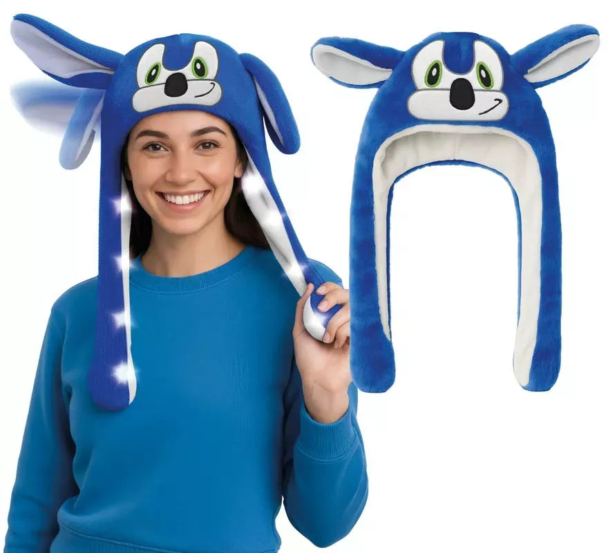 Translation missing: en.Gorro Orejas Erizo azul con Movimiento y luz