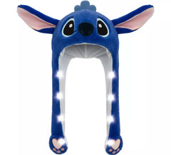 Chapéu com orelhas de monstro azul com movimento e luz.