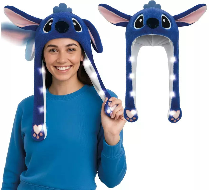 Gorro Orejas Monstruito azul con Movimiento y luz