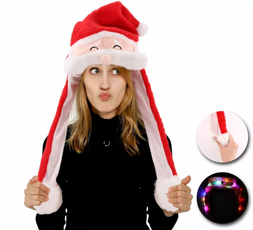 Gorro Orejas Papá Noel con Movimiento con luz