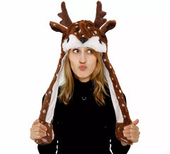 Reindeer Ears Hat with Light and Movement