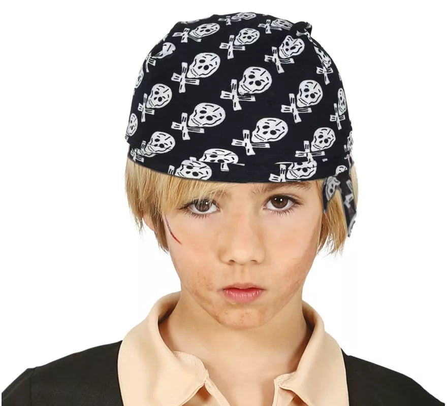 Gorro Pañuelo Pirata Calavera infantil