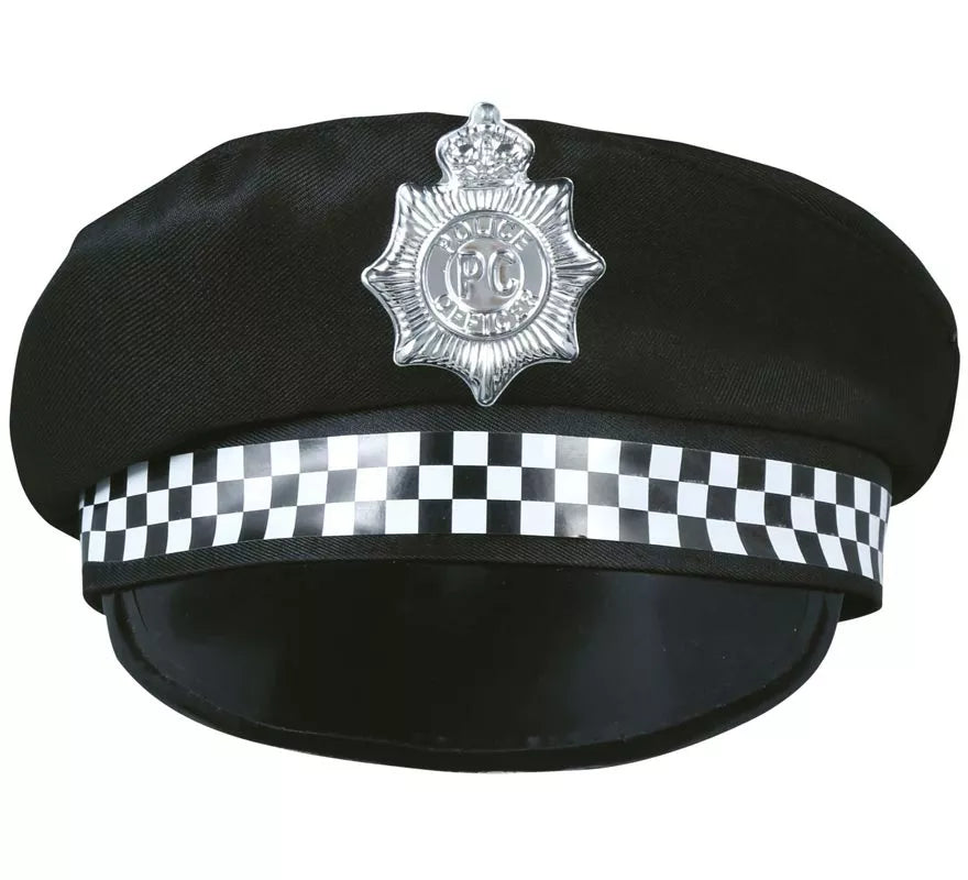 Gorro Policía con placa plateada