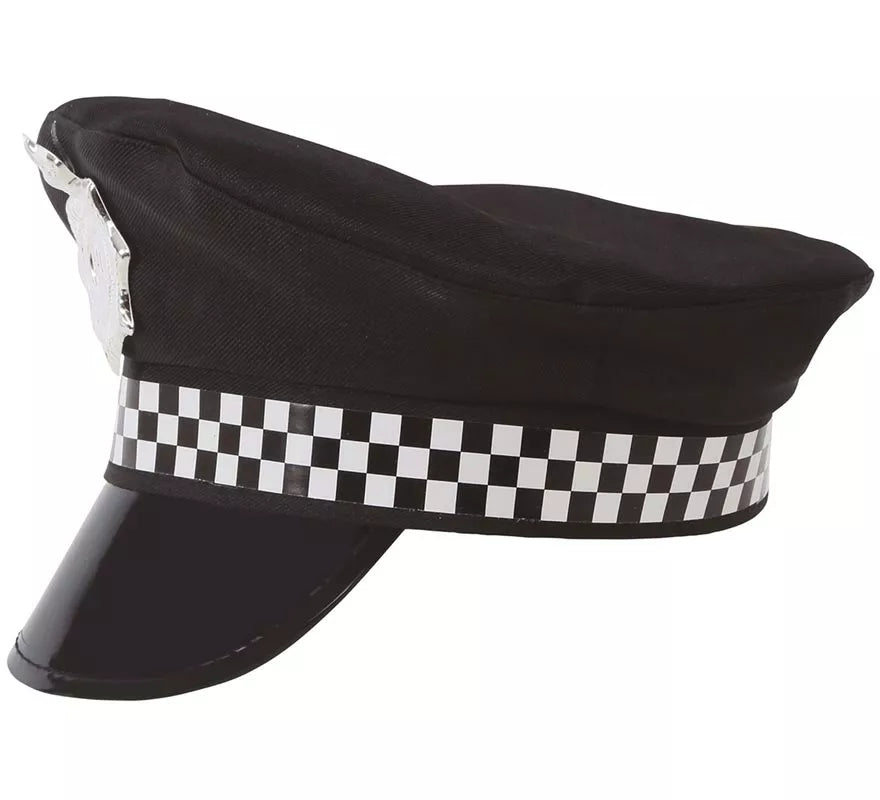 Gorro Policía con placa plateada