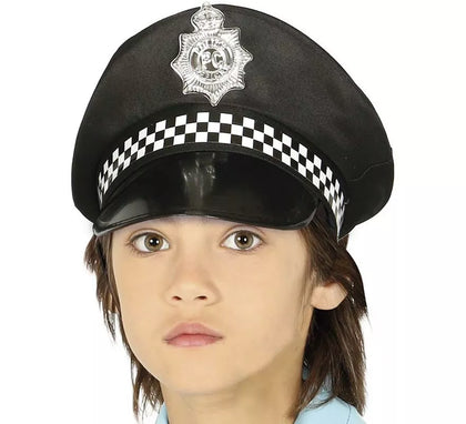 Gorro Policía con placa plateada