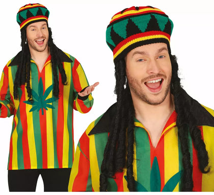 Gorro Rasta con pelo clásico adulto