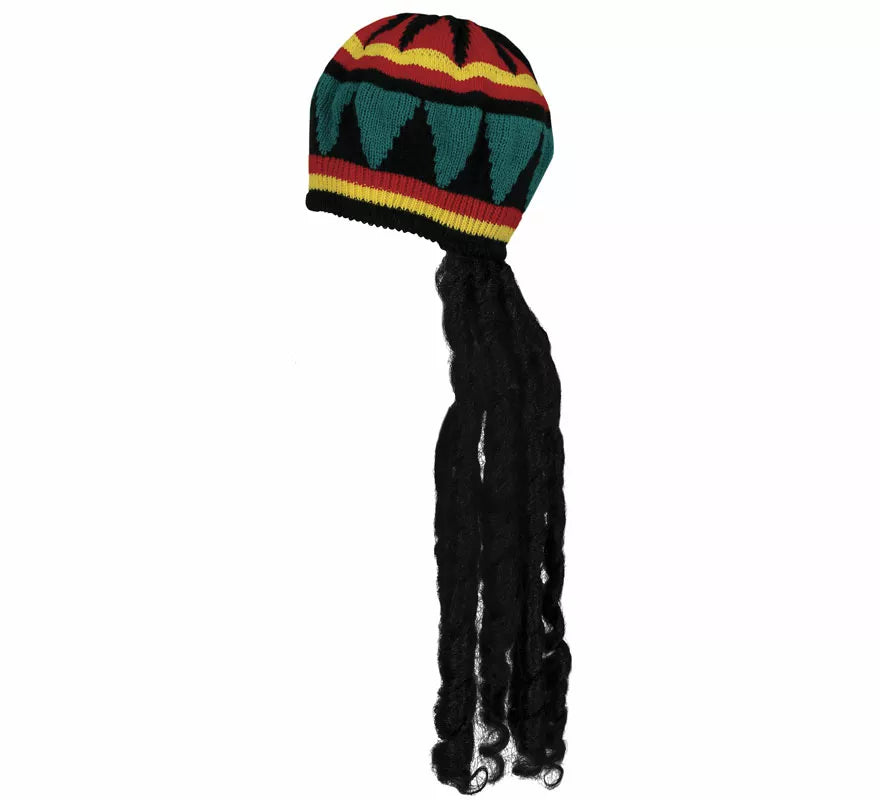 Gorro Rasta con pelo clásico adulto