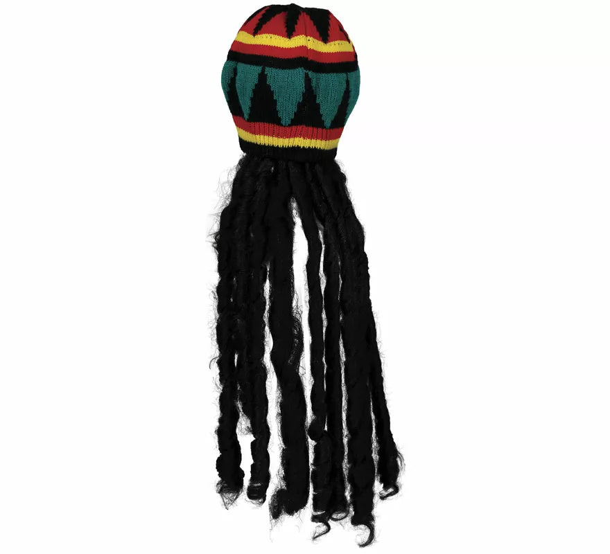 Gorro Rasta con pelo clásico adulto
