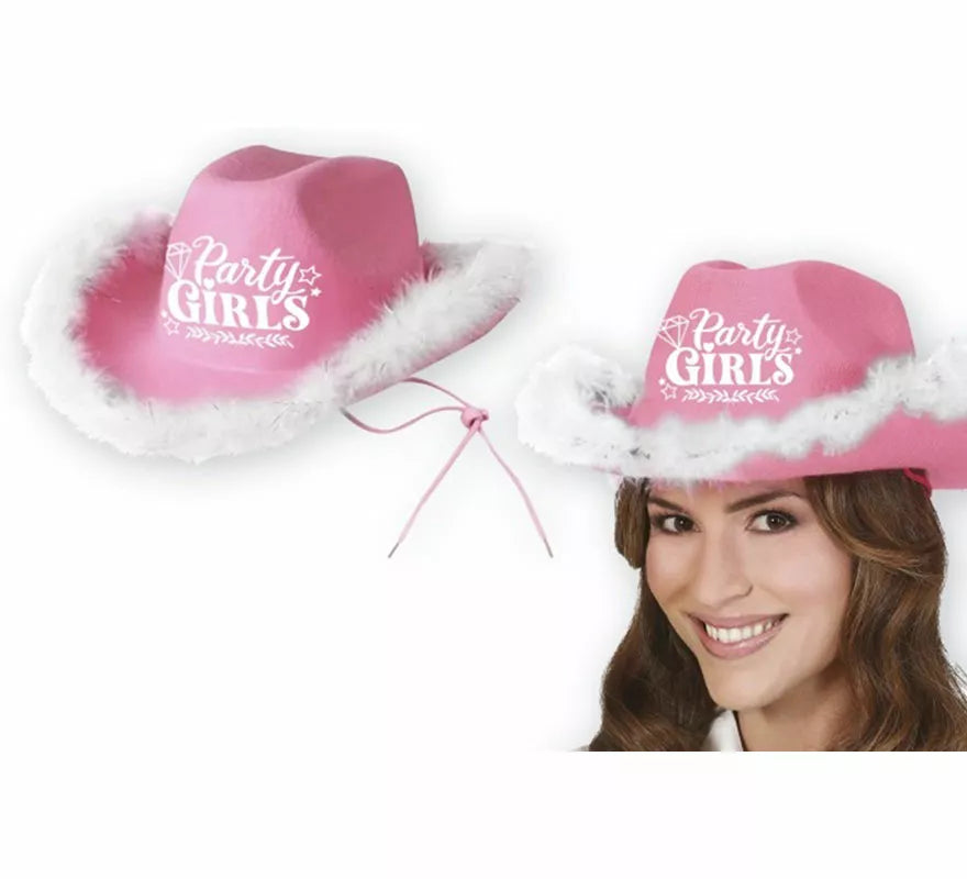 Translation missing: en.Gorro Vaquero Party Girls rosa adulto