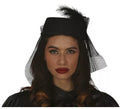 Gorro y Velo de Viuda Negro