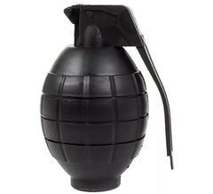 Black toy grenade with light and sound