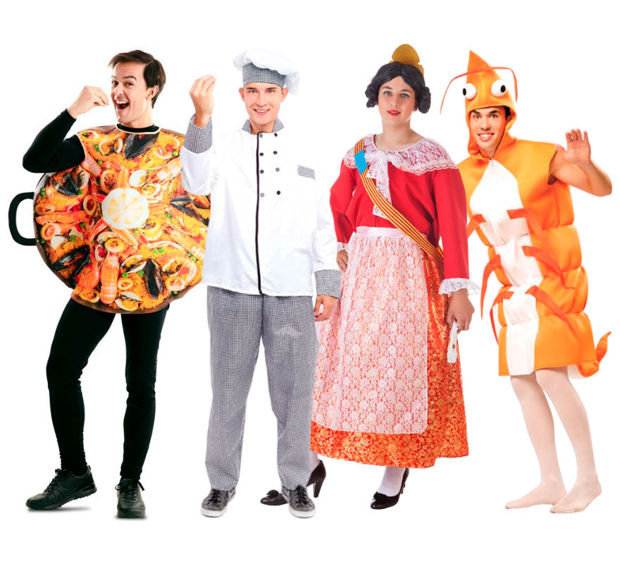 Typical Spanish paella group