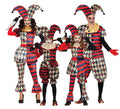 Grupo de arlequines siniestros