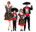 Grupo de catrinas de rosa roja