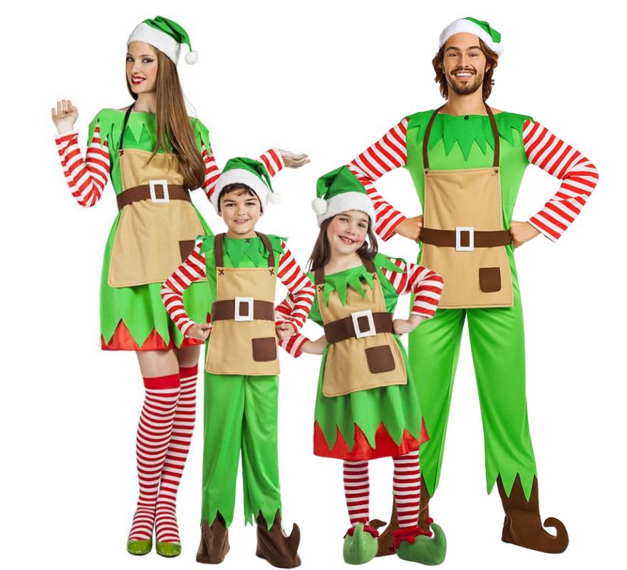 Translation missing: en.Grupo de elfos navideños a rayas