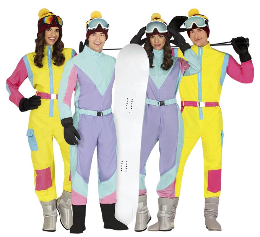 Group of skiers from the 90s