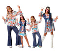 Grupo de hippies con estampado