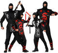 Grupo de ninjas rojos y blancos