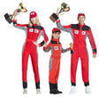 Grupo de pilotos de carreras rojo