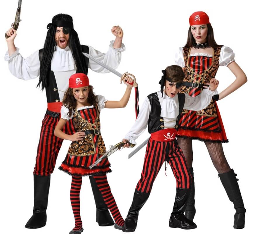 Translation missing: en.Grupo de piratas a rayas con dorado