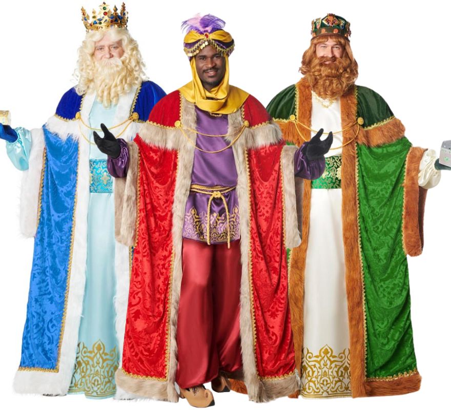 Three Wise Men group in bright colours