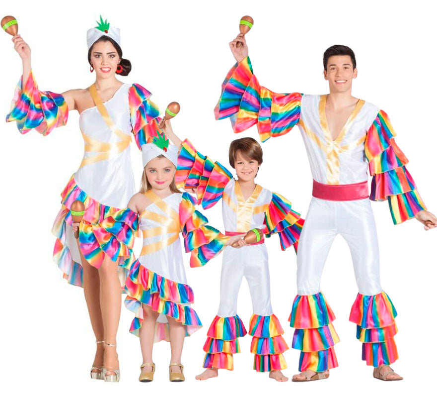 Group of multicolored rumberos