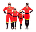 Grupo de superhéroes rojos