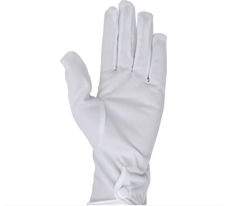 Guante blanco con Botón adulto de 24 cm