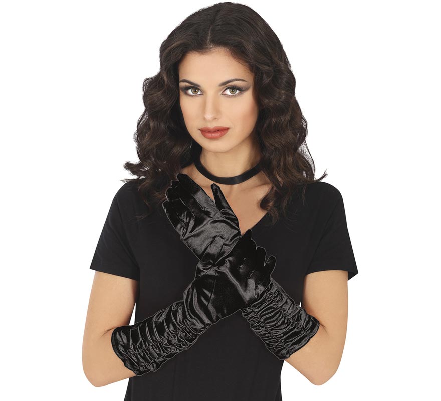 Translation missing: en.Guantes arrugados negros