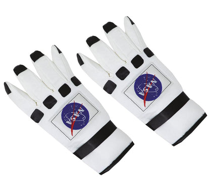Guantes Astronauta blanco y negro Adulto