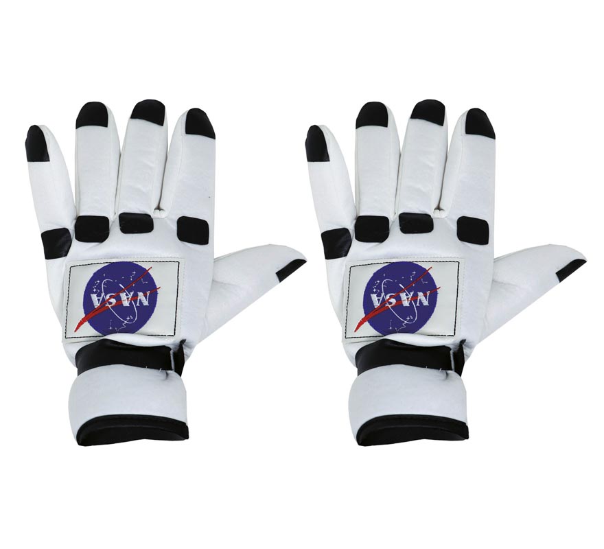 Guantes Astronauta blanco y negro Adulto