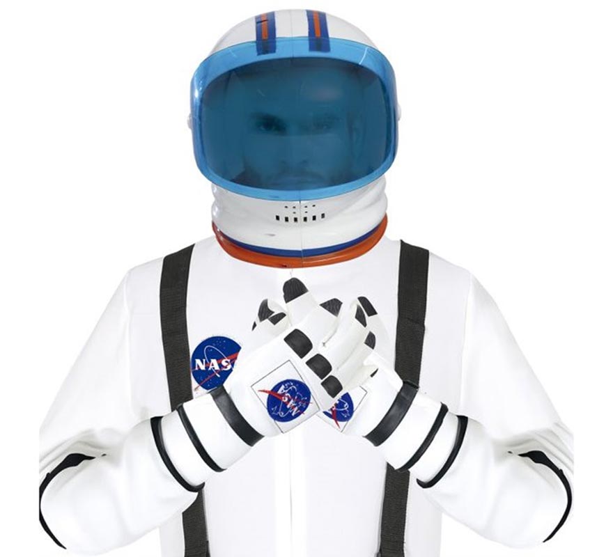 Guantes Astronauta blanco y negro Adulto
