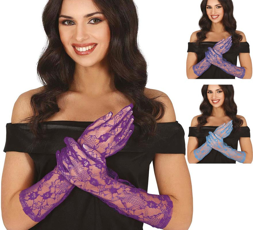 Guantes Calados largos de 38 cm en varios colores