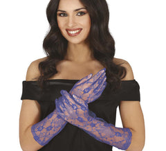 Long openwork gloves of 38 cm in various colors