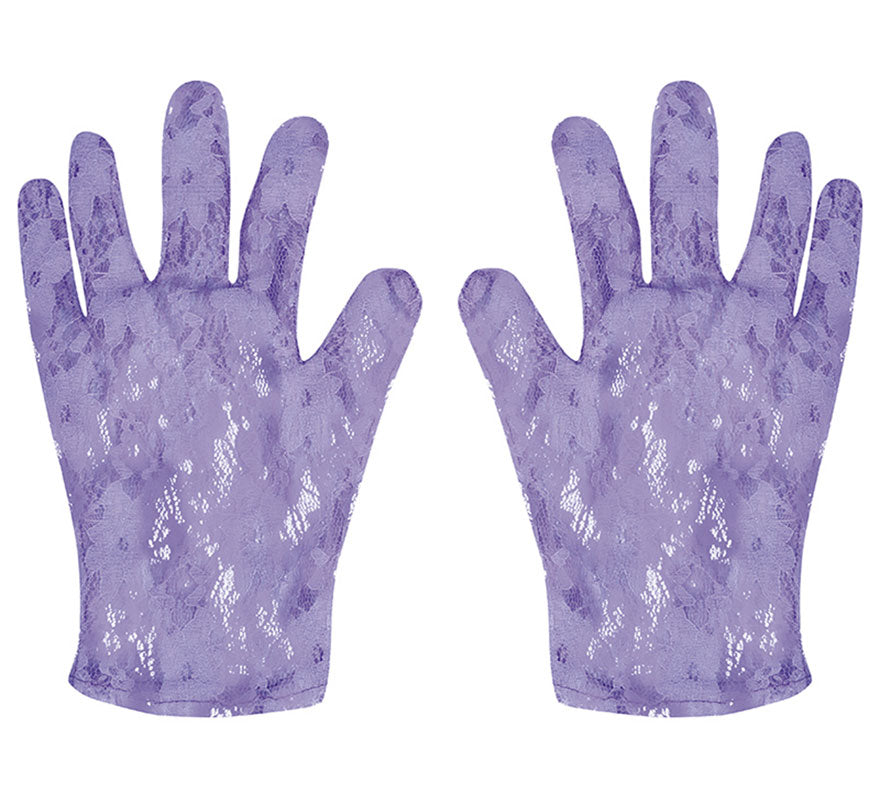 Guantes Calados Lila de 22 cm