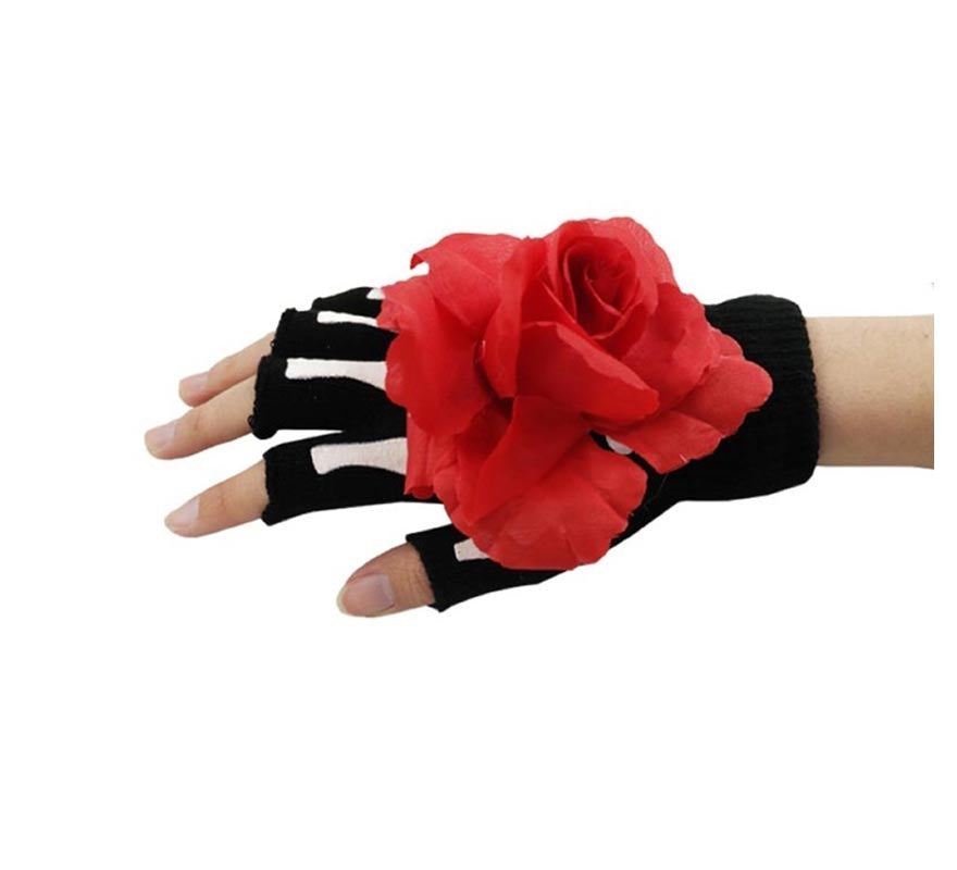 Translation missing: en.Guantes Catrina Rosa roja