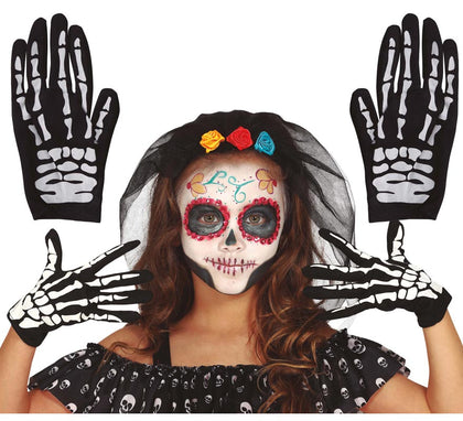 Guantes con Huesos de Esqueletos Infantiles